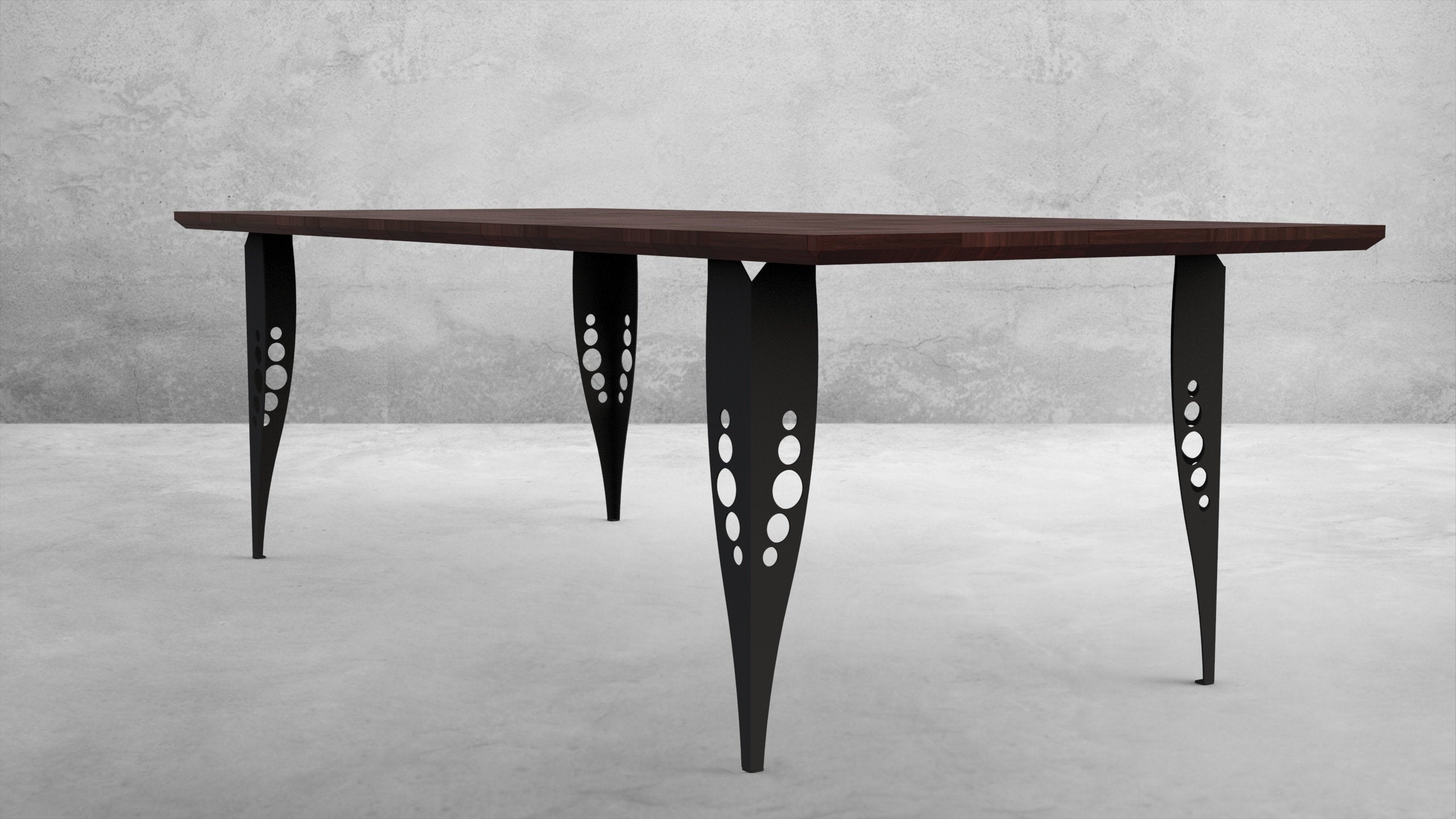 Bomber Style Steel Table Legs - Set Of 4