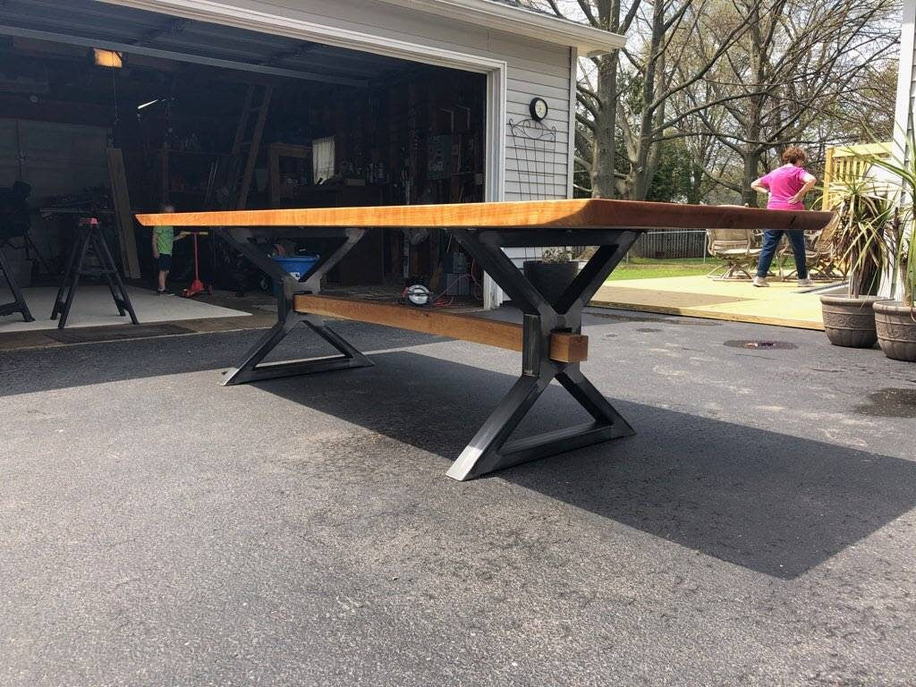 X-Frame Center Beam Steel Table Legs 3"x2" Steel Rectangle Tubing