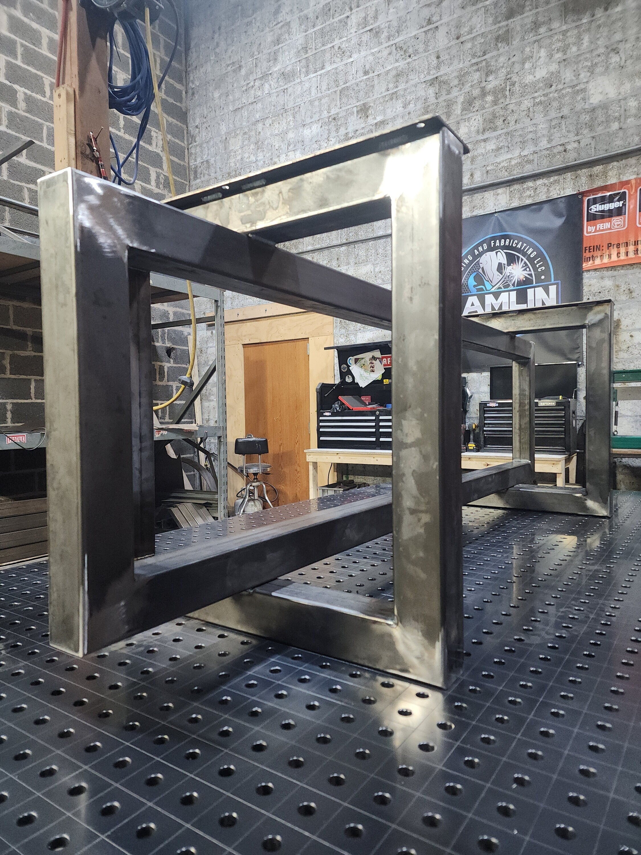 Square And Rectangle Modern Style Steel Table Base