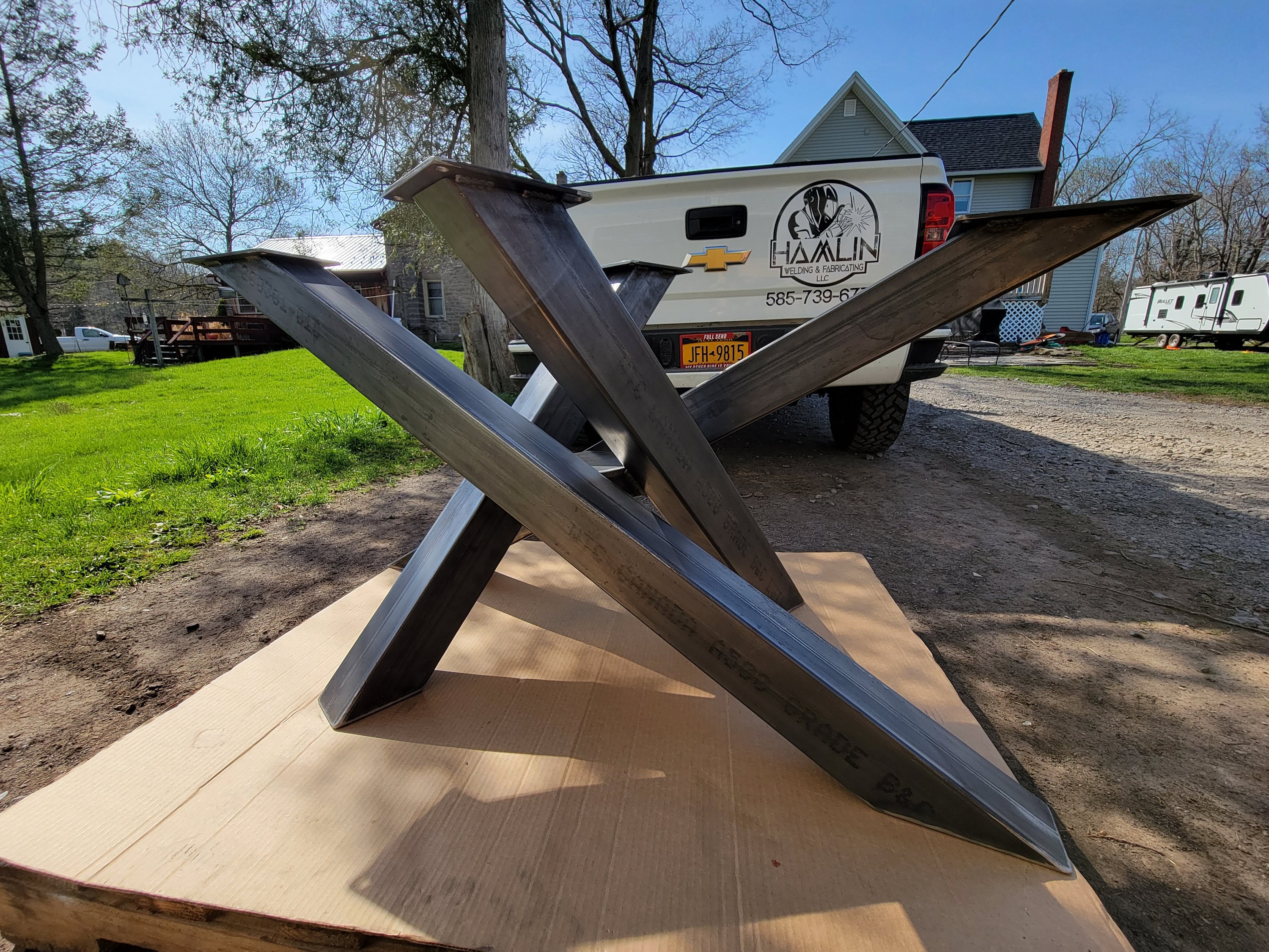 Criss-Cross Spider Base - 4"x4" Steel Tubing