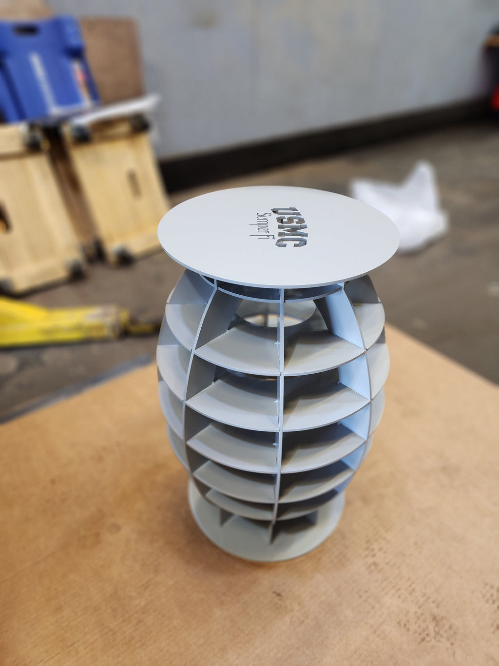 Customizable Metal Grenade Stool or End Table
