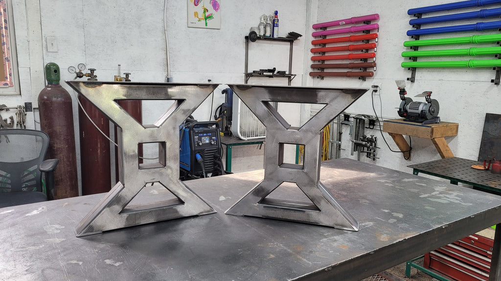 X-Frame Center Beam Steel Table Legs 3"x2" Steel Rectangle Tubing