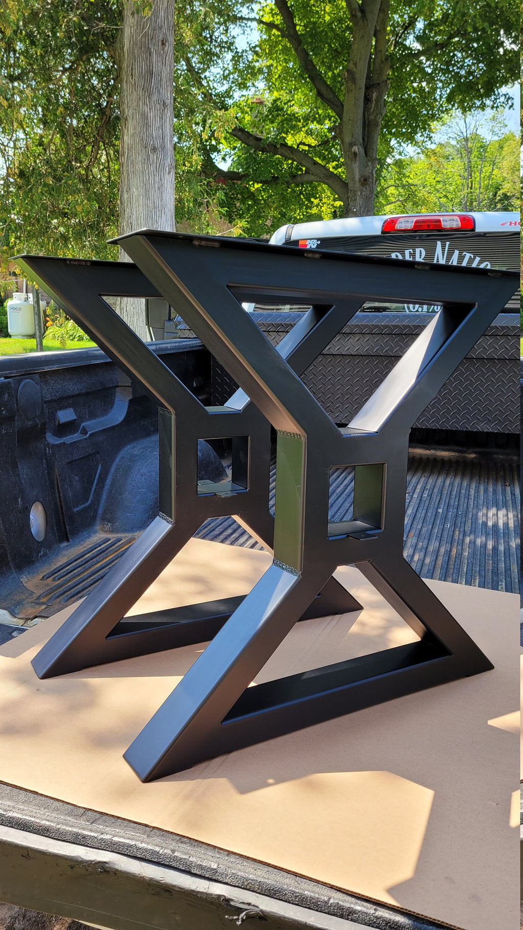 X-Frame Center Beam Steel Table Legs 3"x2" Steel Rectangle Tubing