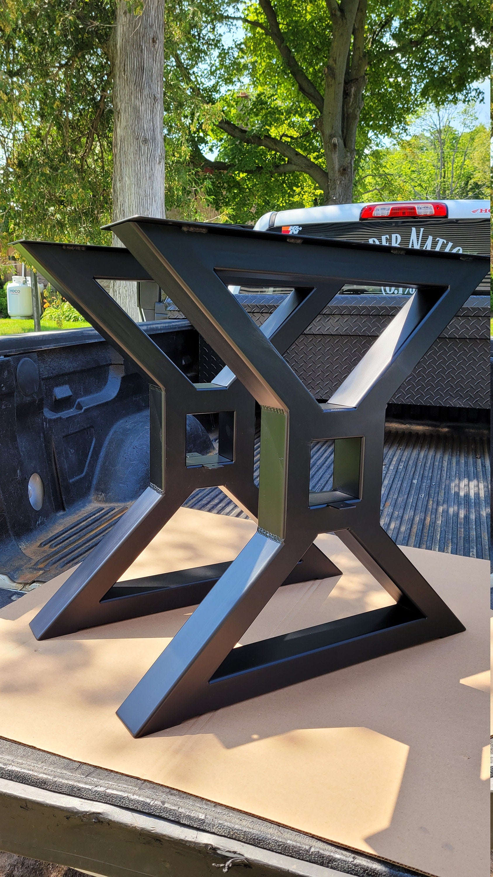 X-Frame Center Beam Steel Table Legs 3"x2" Steel Rectangle Tubing