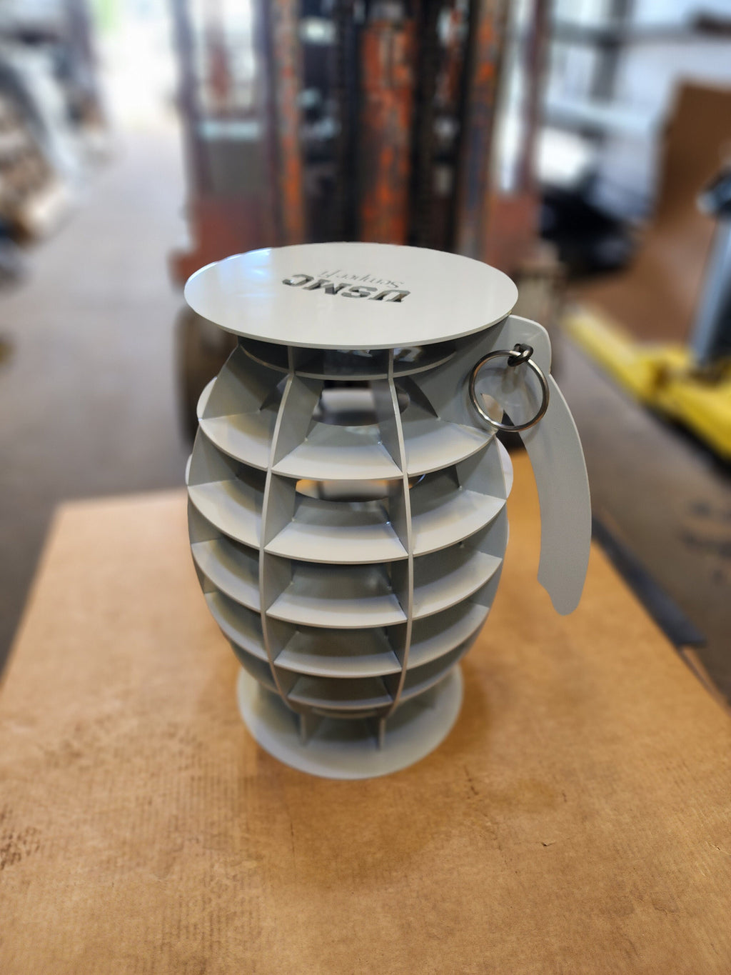 Customizable Metal Grenade Stool or End Table