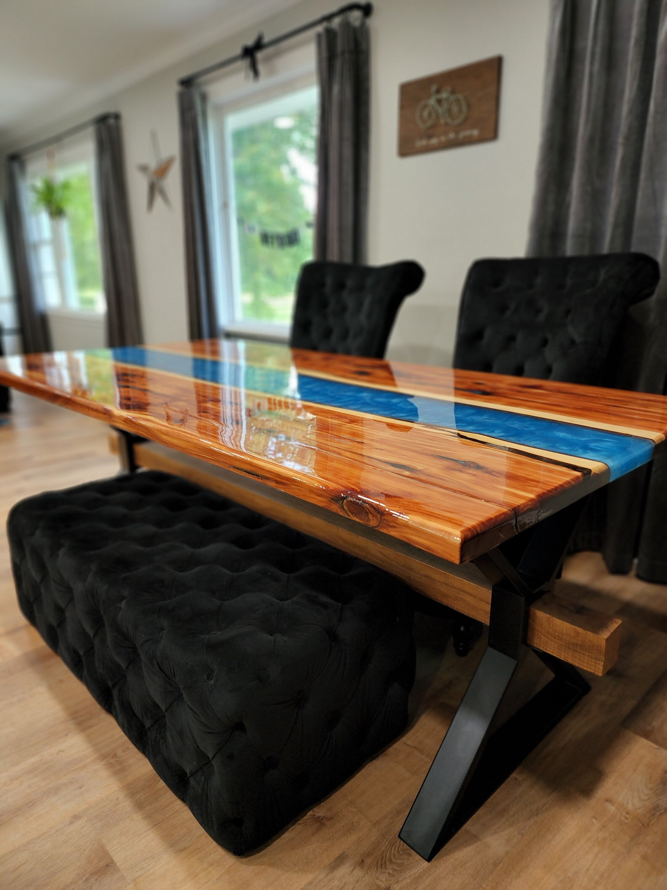 Custom Epoxy River Tables With Steel Bases *MADE IN USA*