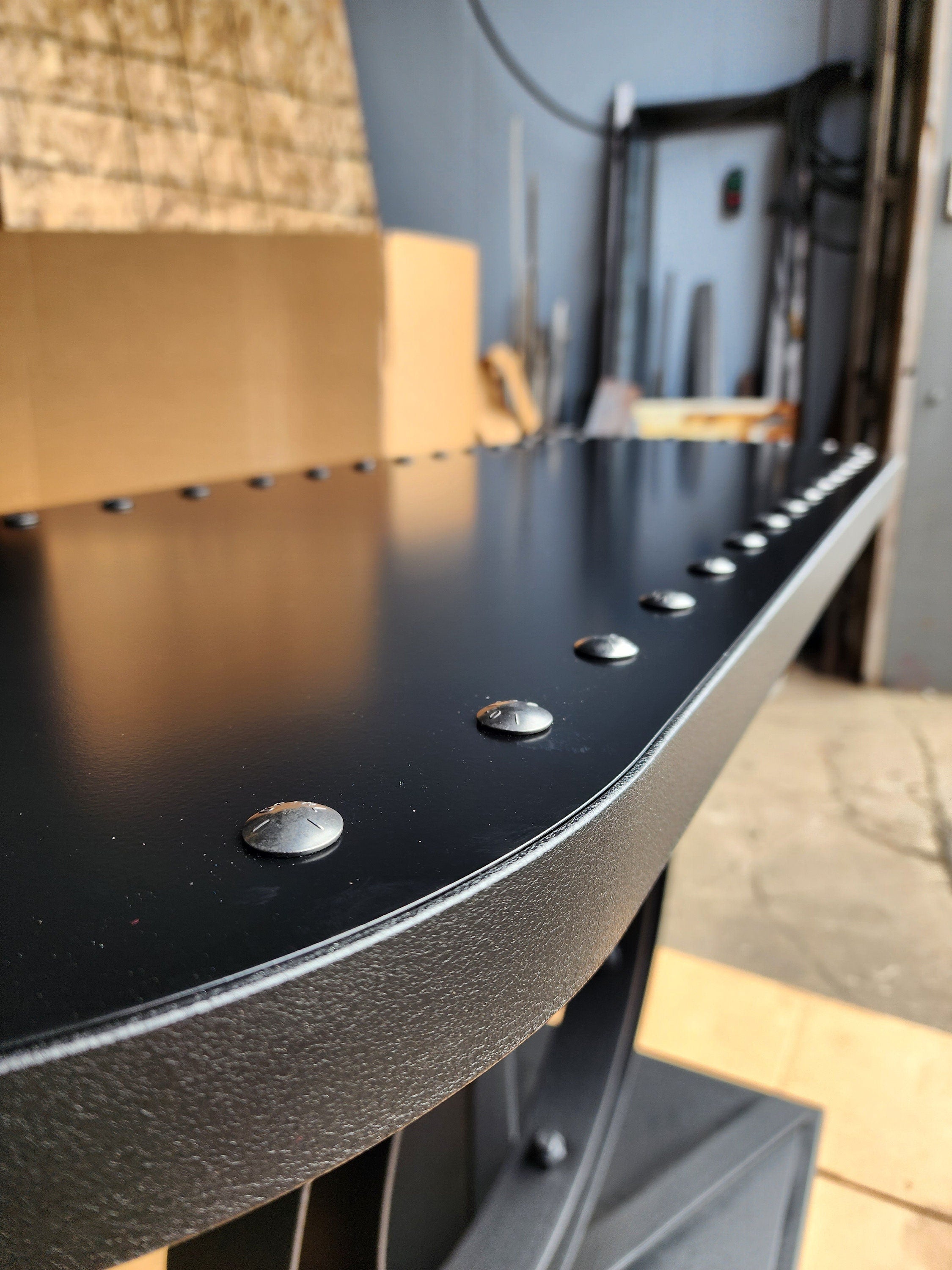 Industrial Ring Console or Entry Table