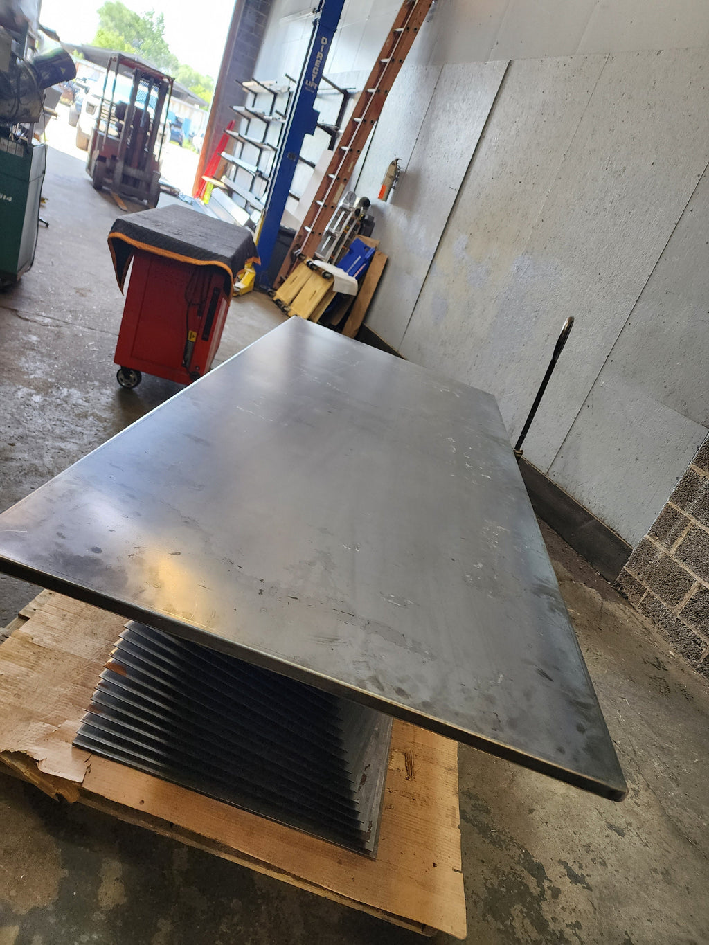 Double Beveled Edge Steel Table Tops - Any Size Upon Request!