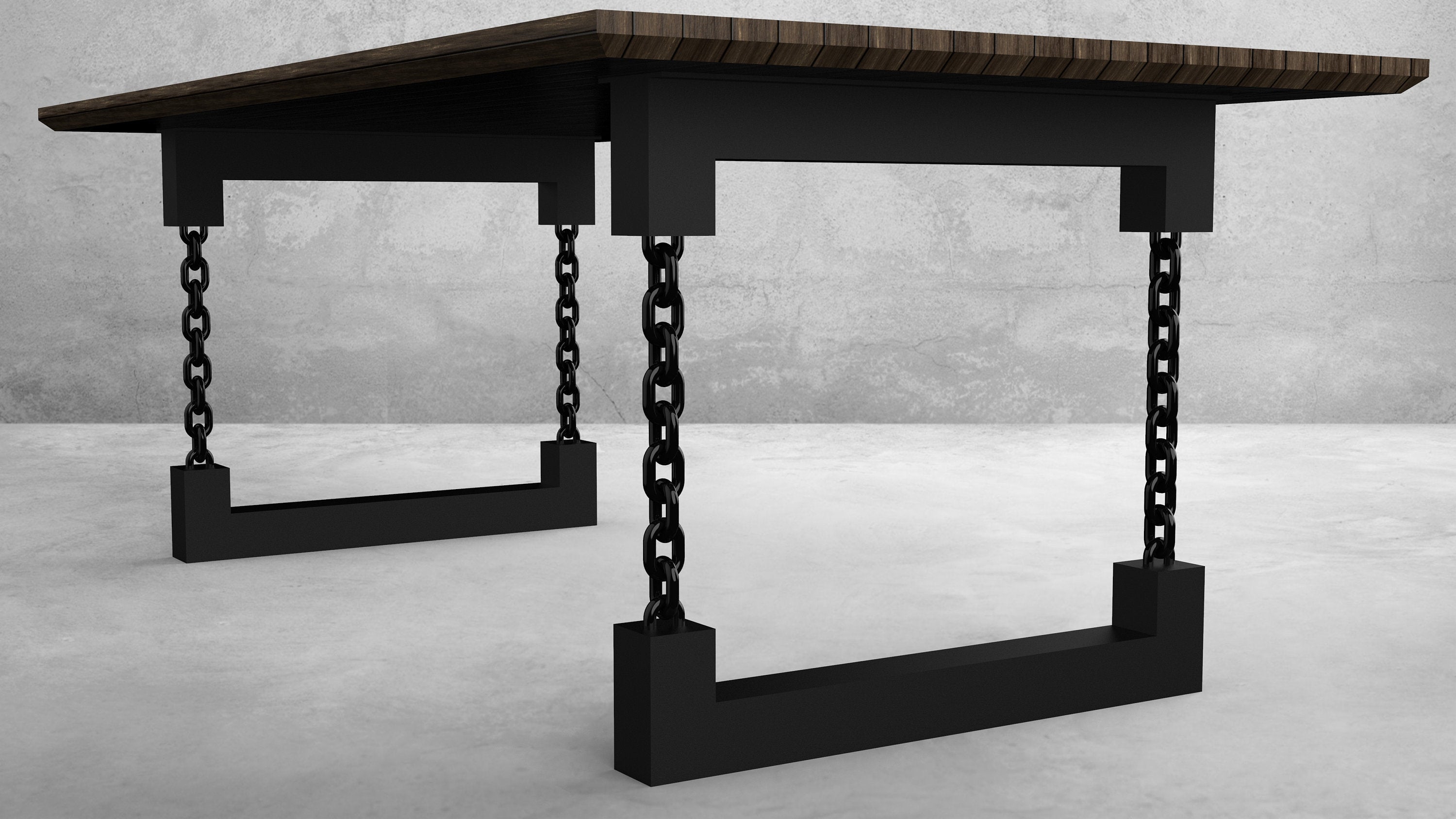 Square U Chain Link Table Legs