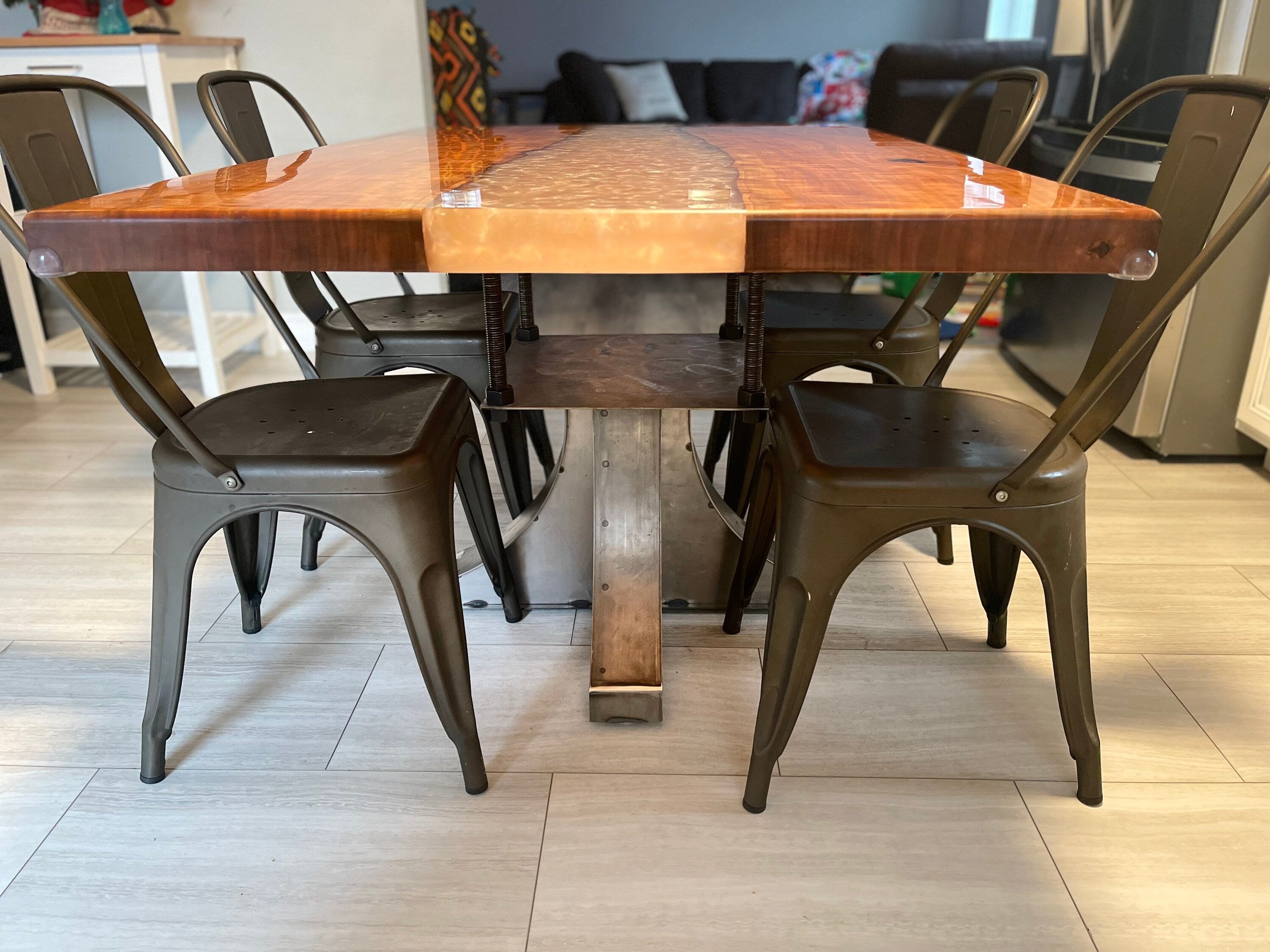 Industrial Style Steel Arch Table Base