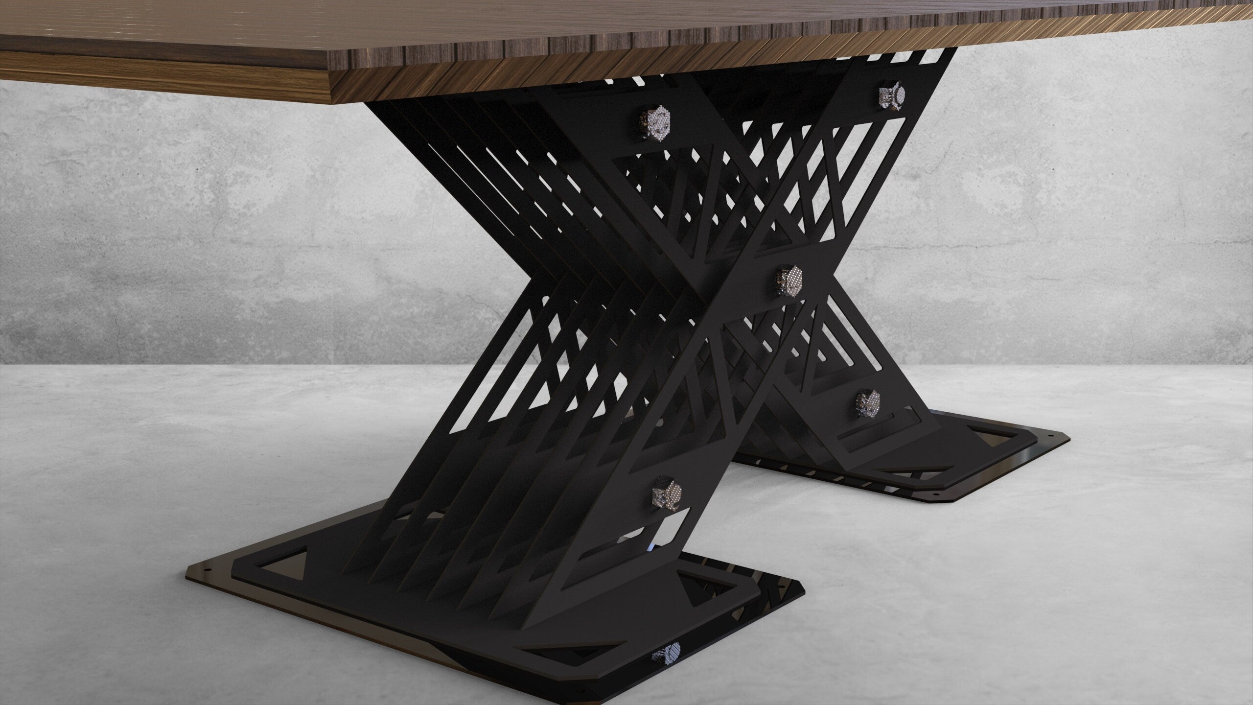 X-Frame Modern Industrial Style Table Base (Counter Height Or Dining Height)