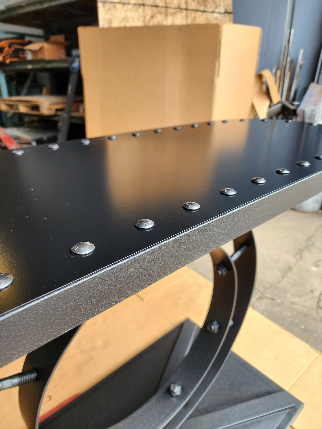 Industrial Ring Console or Entry Table