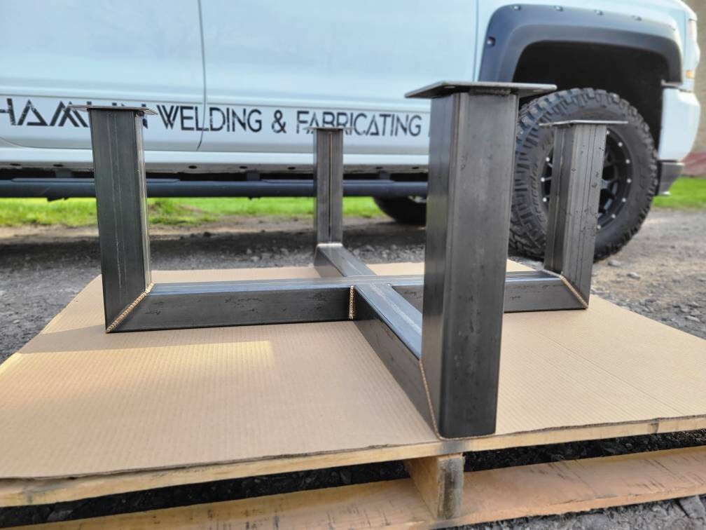 Cross Pedestal Base - 3"x3" Steel Tubing