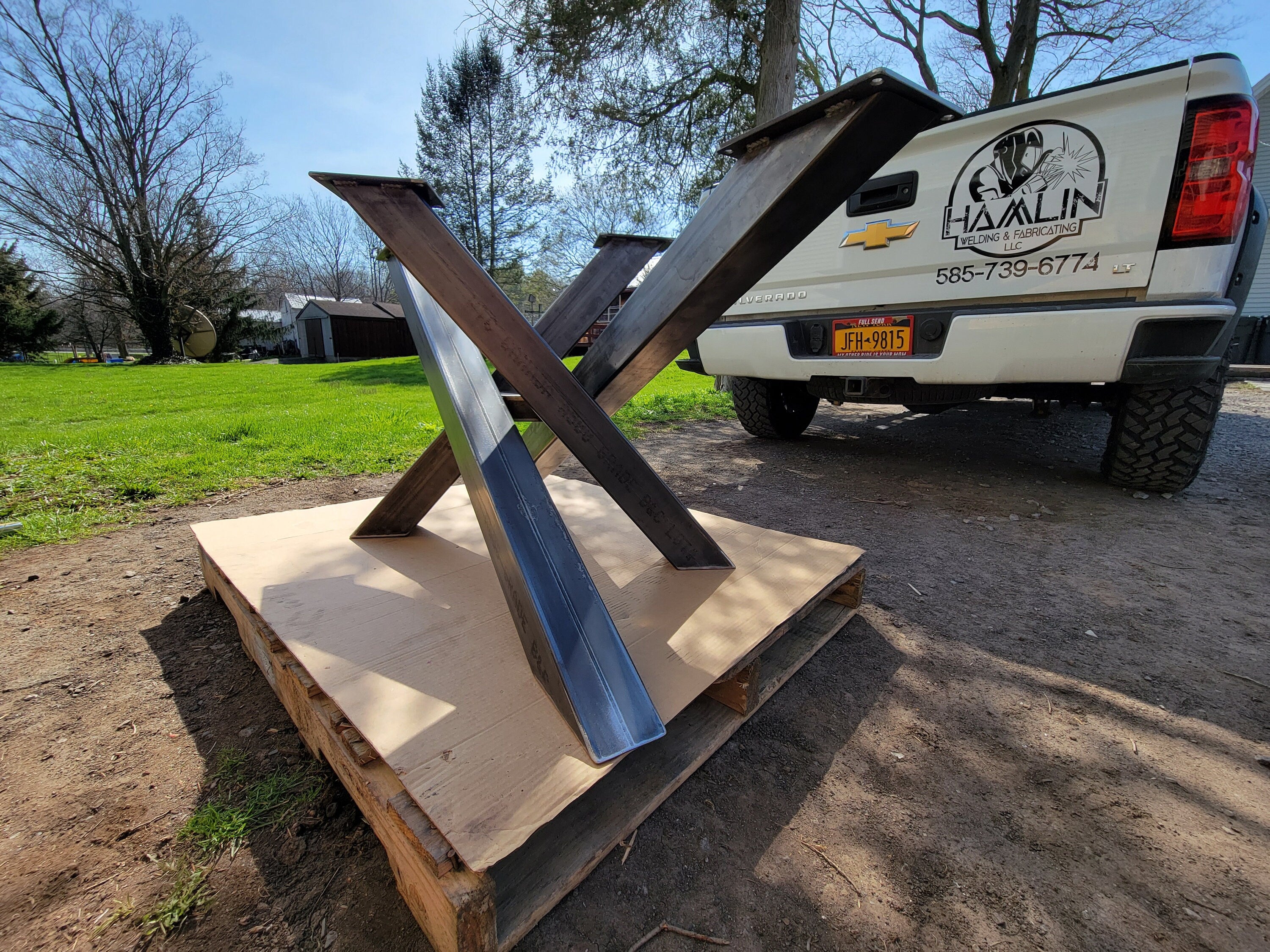 Criss-Cross Spider Base - 4"x4" Steel Tubing