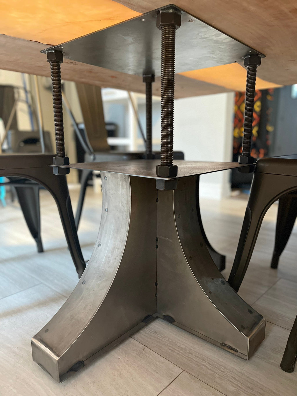 Industrial Style Steel Arch Table Base
