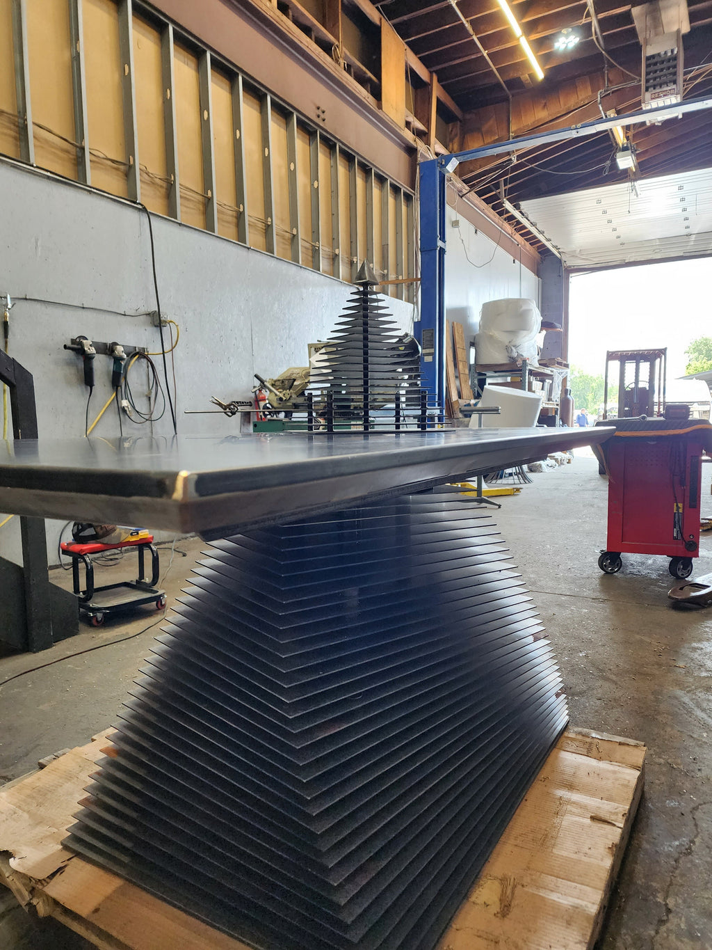 Double Beveled Edge Steel Table Tops - Any Size Upon Request!