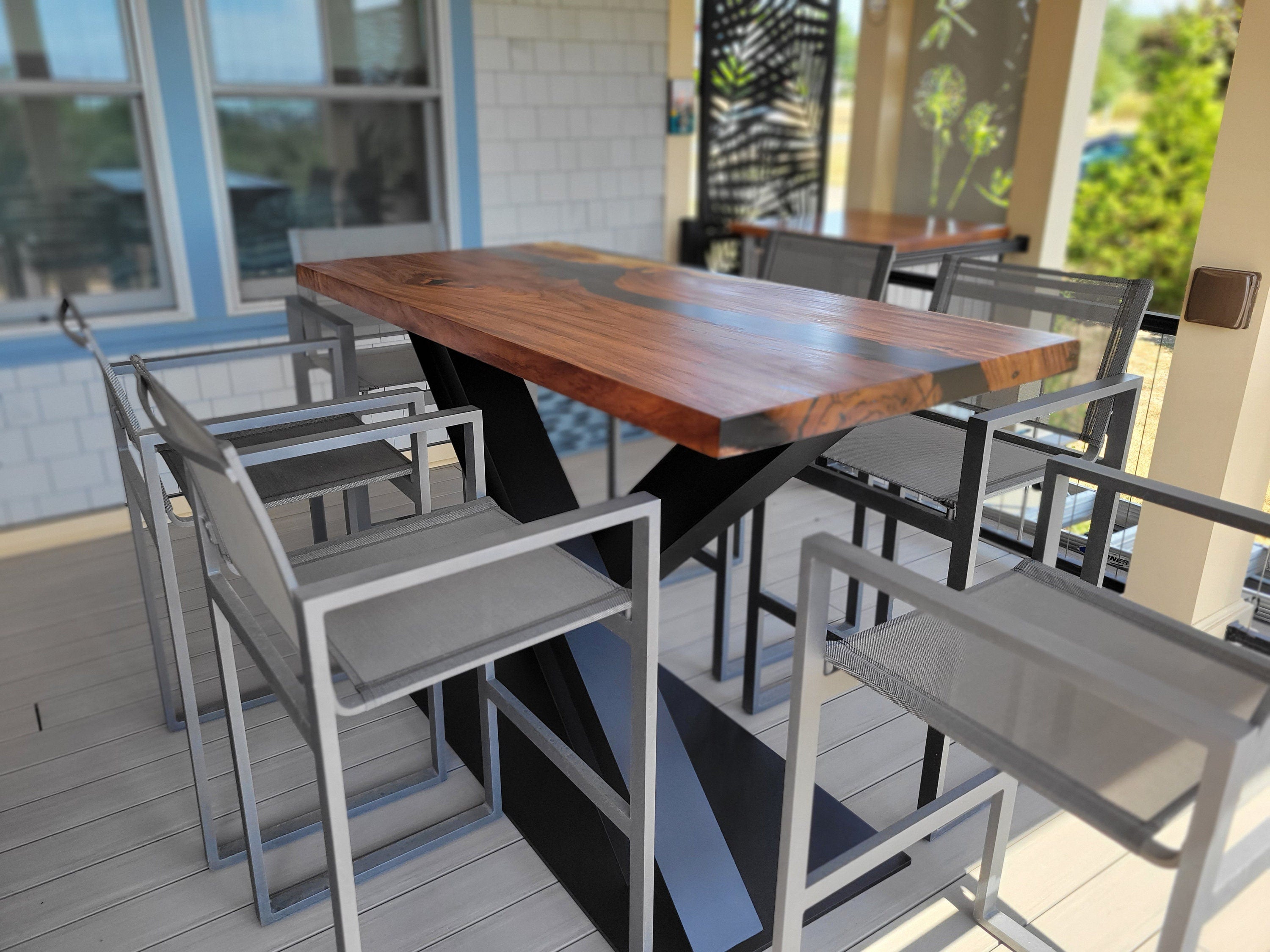Heavy Industrial I Beam X Pedestal Base