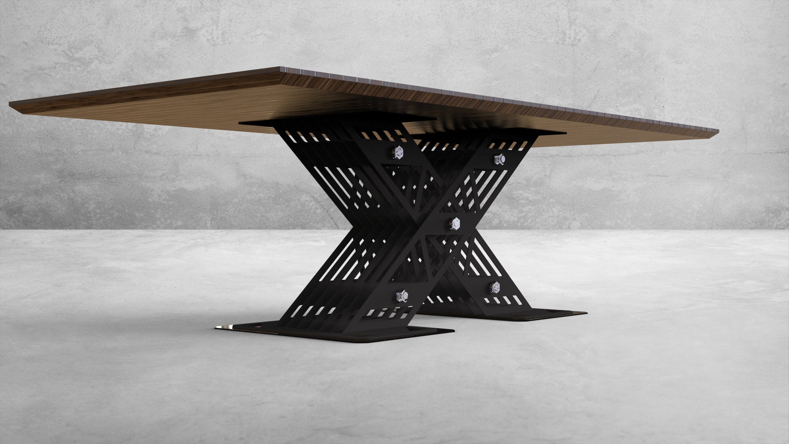 X-Frame Modern Industrial Style Table Base (Counter Height Or Dining Height)