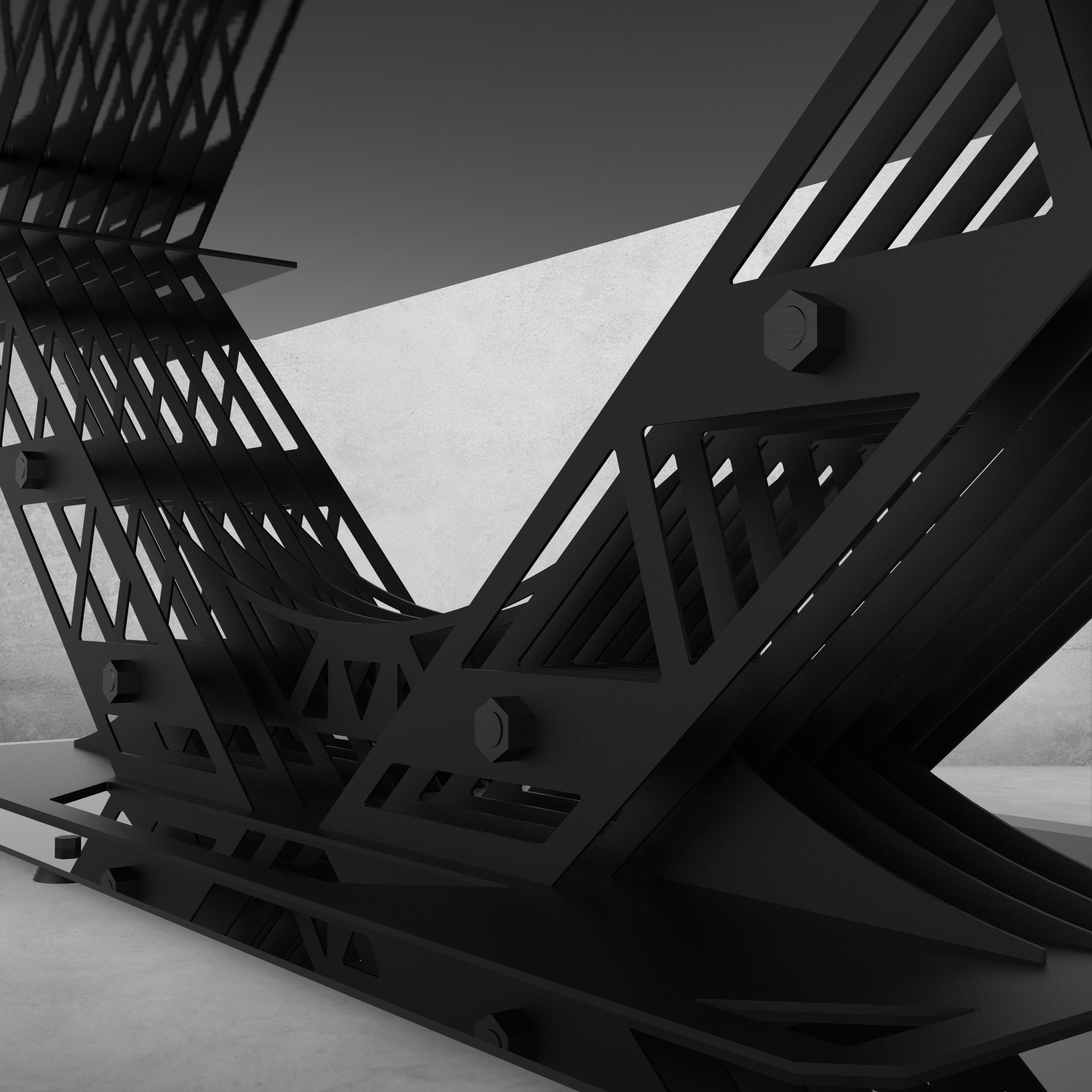 Industrial Trellis V Table Base