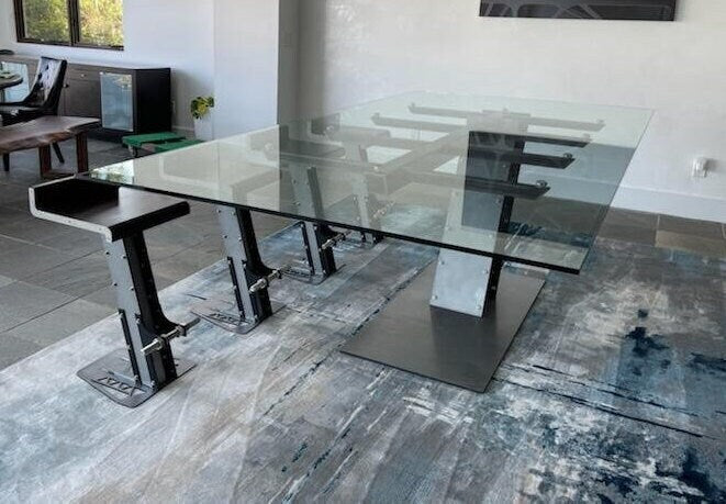 Industrial Style Steel Cantilever Table Base