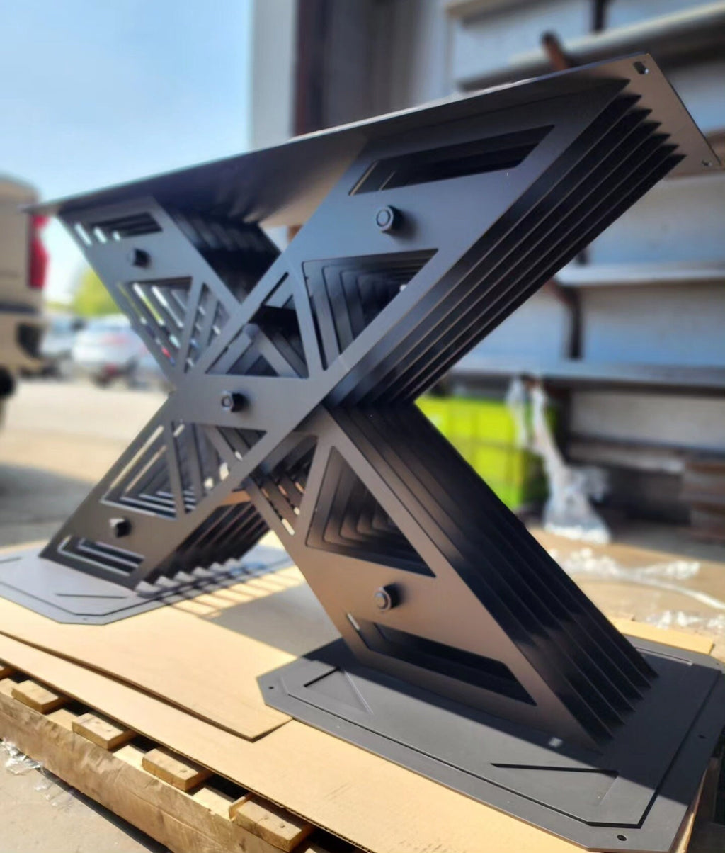 X-Frame Modern Industrial Style Table Base (Counter Height Or Dining Height)