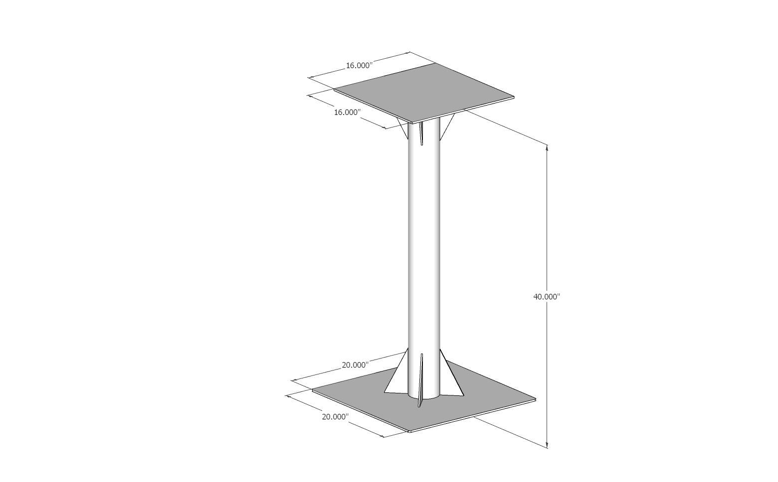 Industrial / Restaurant Style Steel Pedestal Table Base