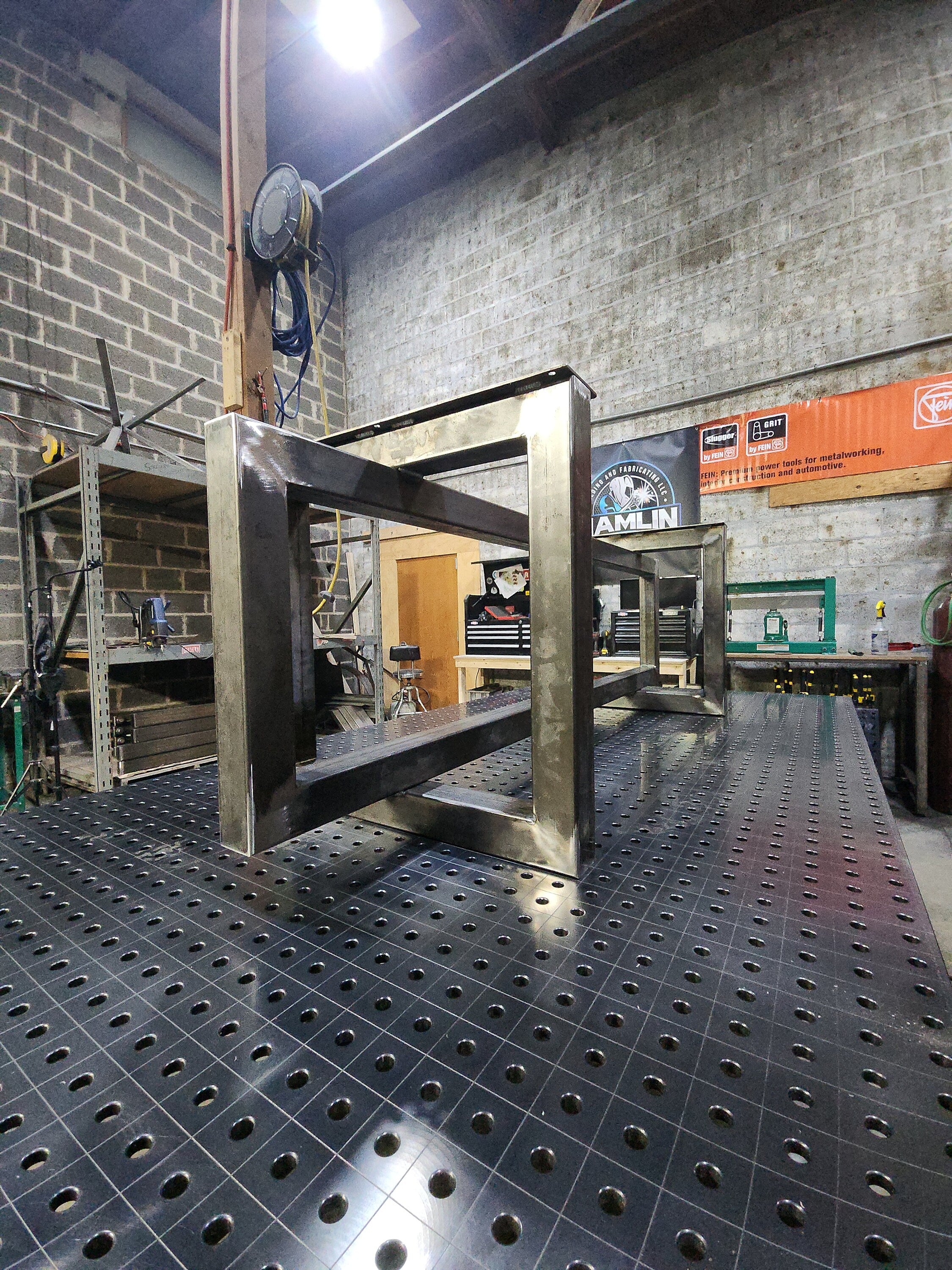 Square And Rectangle Modern Style Steel Table Base