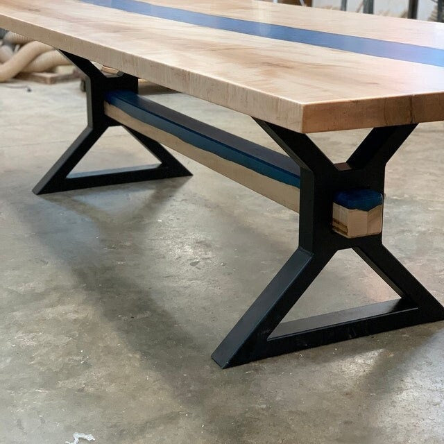 X-Frame Center Beam Steel Table Legs 3"x2" Steel Rectangle Tubing