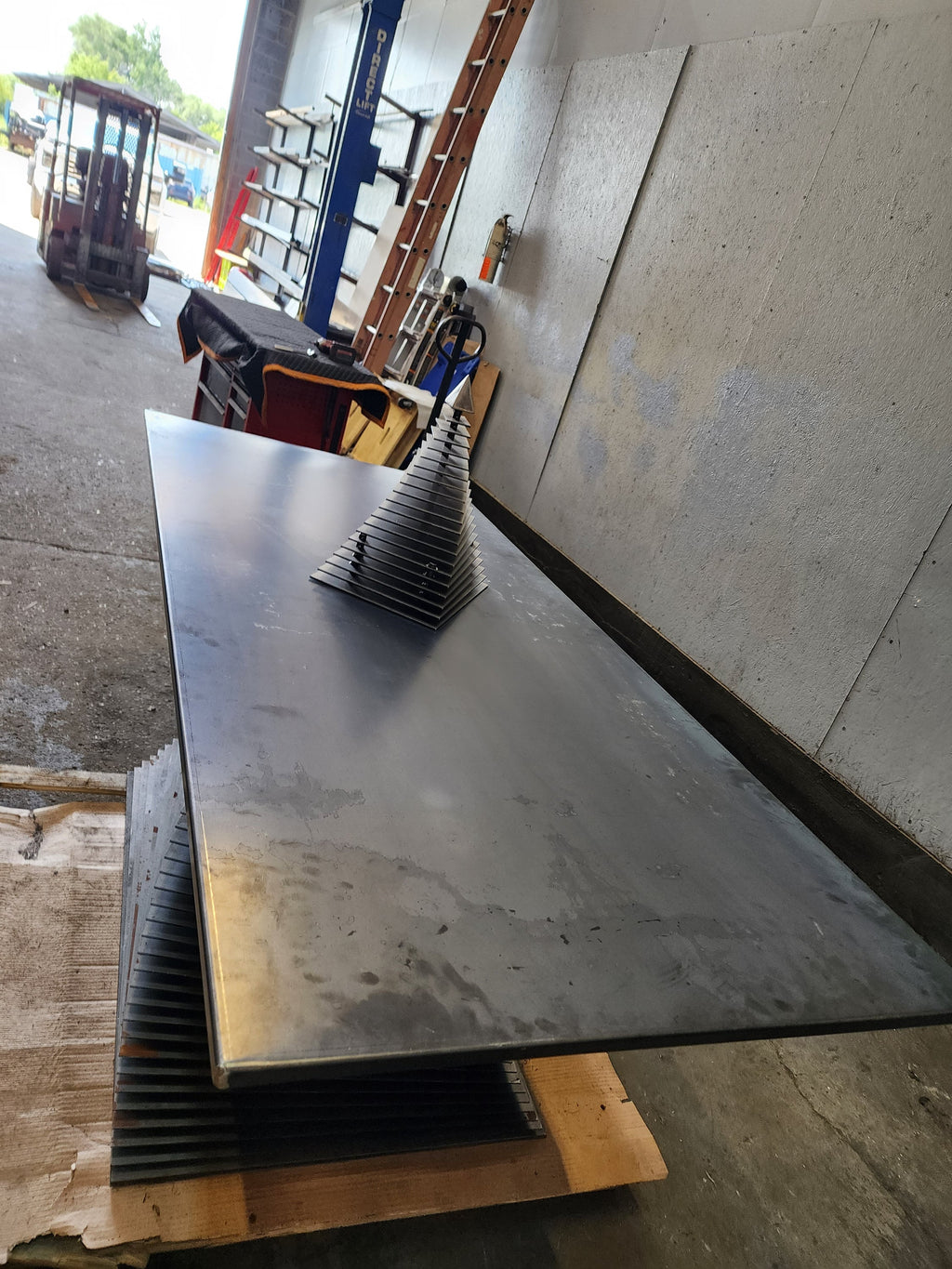 Double Beveled Edge Steel Table Tops - Any Size Upon Request!