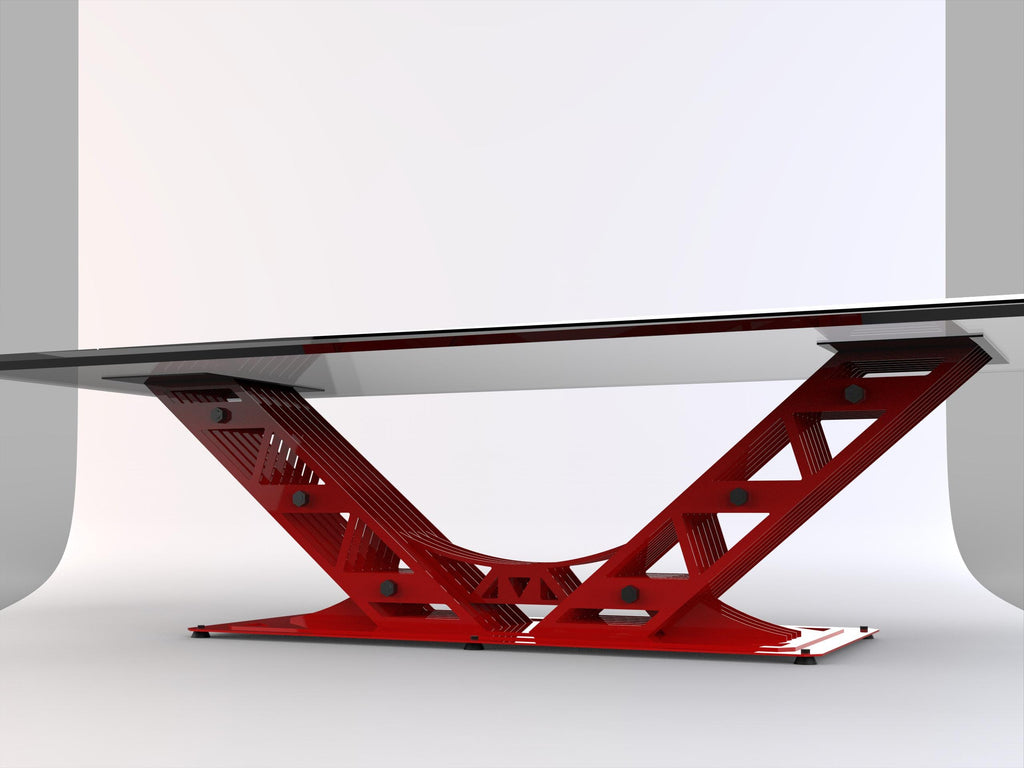 Industrial Trellis V Table Base