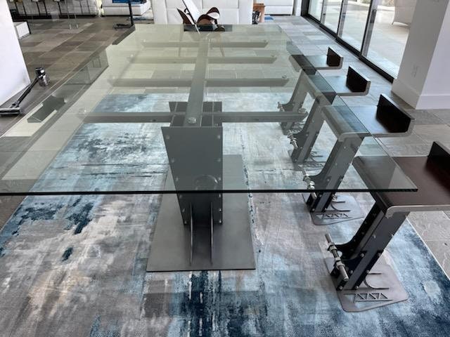 Industrial Style Steel Cantilever Table Base